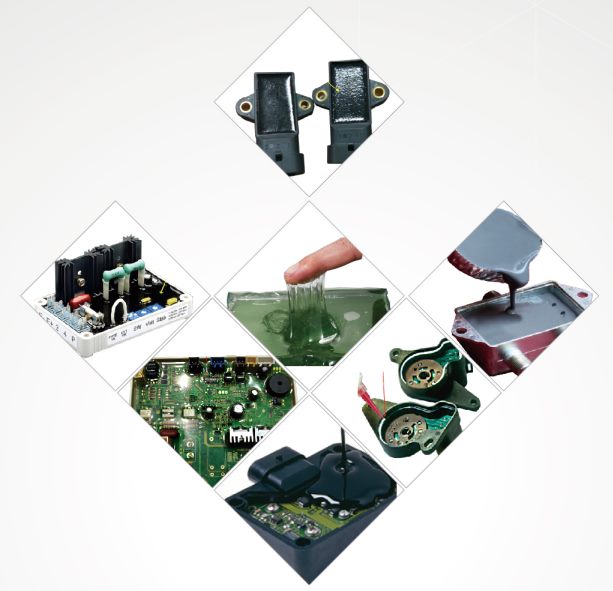 غيل السيليكون الشفاف الذاتي للتجميع والحفر للمكونات الكهربائية والحجرات 16